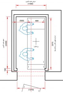 ابعاد آسانسور برانکادبر